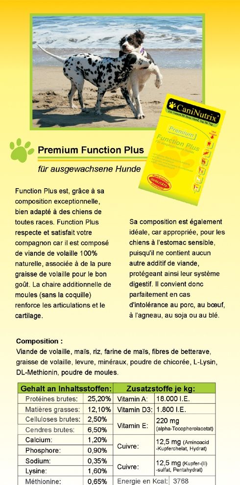 D&eacute;tail Fonction Plus